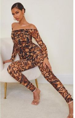 Bardotová overal s leopard vzorom