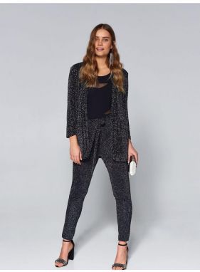 Glitrový cardigan blazer