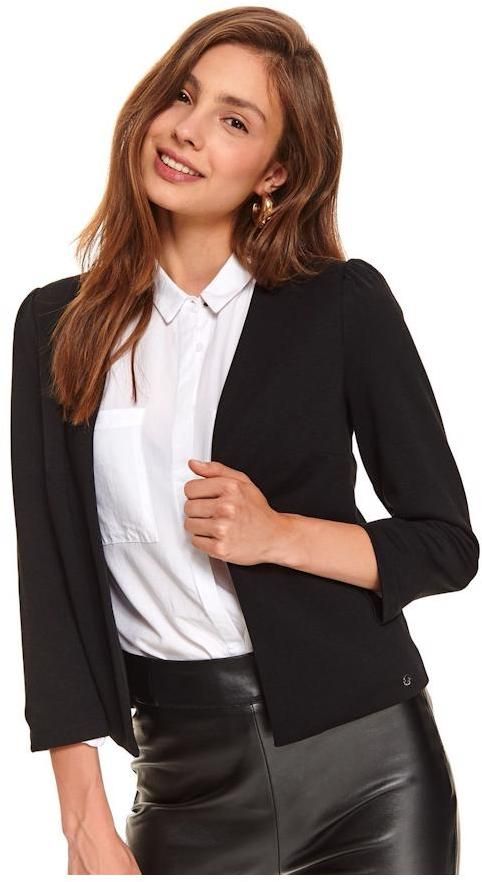 Čierny blazer rovného strihu