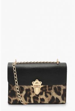 Crossbody kabelka s leopard vzorom