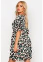 Leopardie šaty Smock strihu galéria