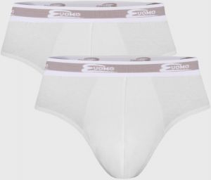 2 PACK bielych slipov UOMO