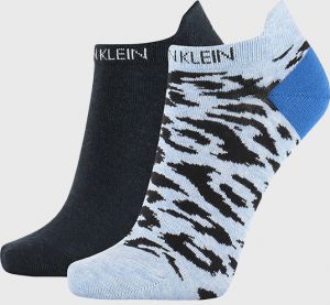 2 PACK dámskych ponožiek Calvin Klein Libby modré
