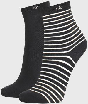 2 PACK dámskych ponožiek Calvin Klein Lilly čierne