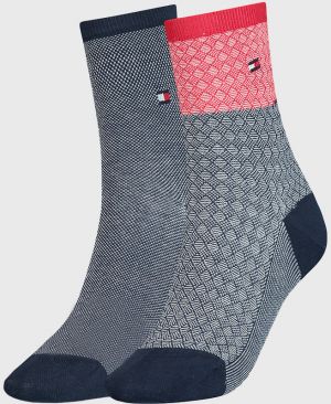 2 PACK dámskych ponožiek Tommy Hilfiger Argyle III