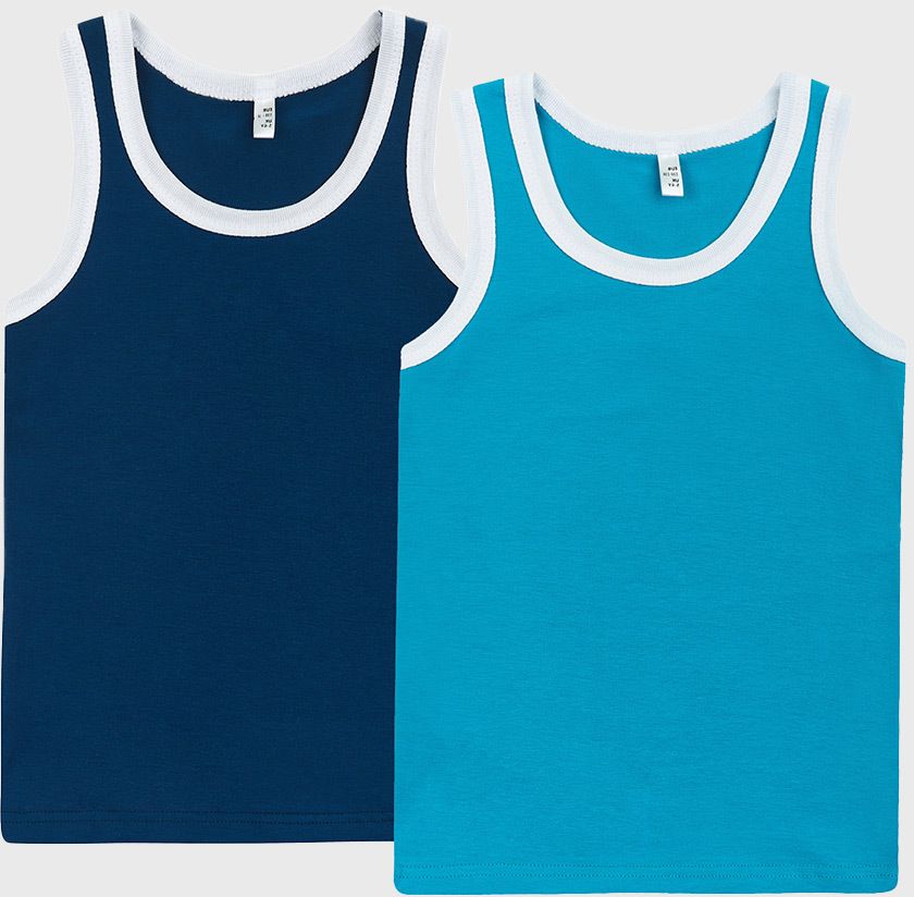2 PACK chlapčenských modrých tielok