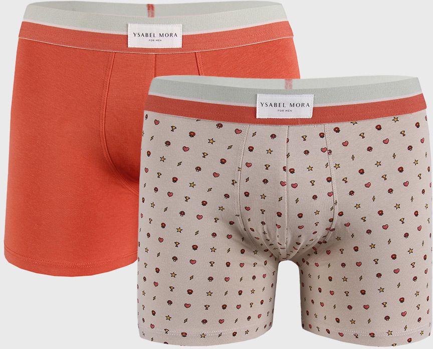 2 PACK oranžovo-béžových boxeriek Marks