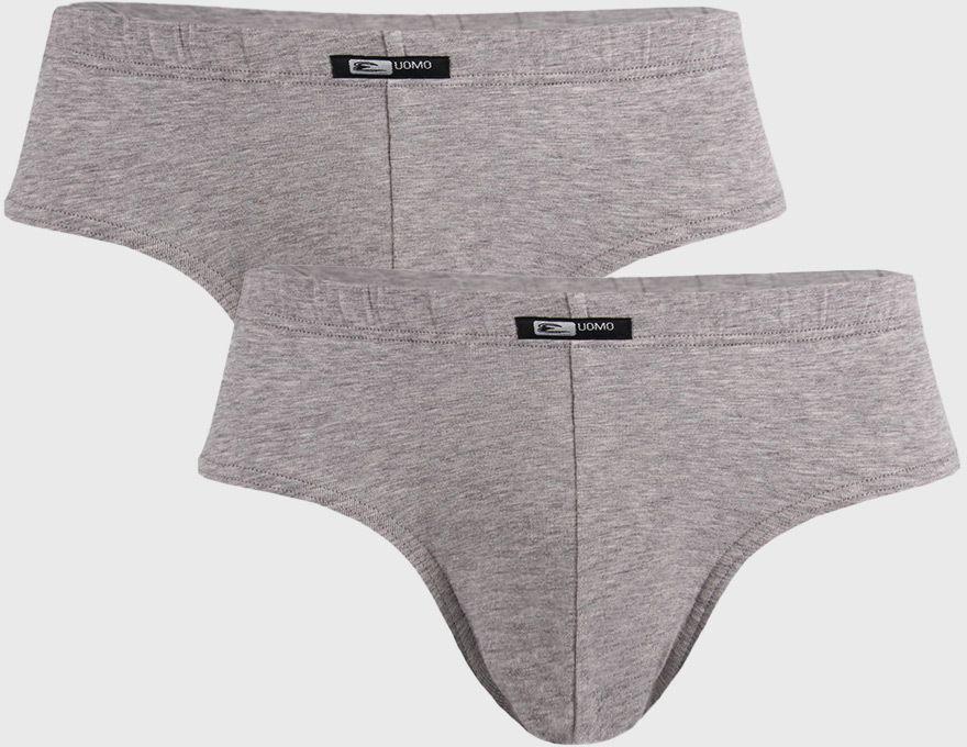 2 PACK sivých slipov Uomo Home