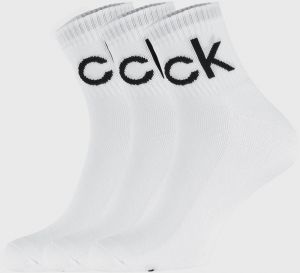 3 PACK bielych ponožiek Calvin Klein Jason