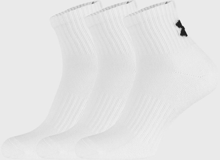 3 PACK bielych ponožiek Core Under Armour