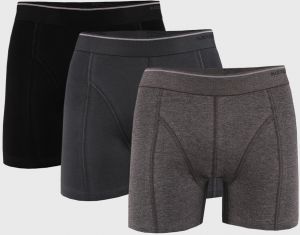 3 PACK čierno-sivých boxeriek Tender cotton