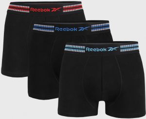 3 PACK čiernych boxeriek Reebok Farrell