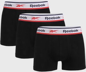 3 PACK čiernych boxeriek Reebok Jonath