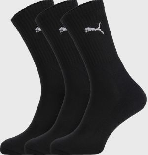 3 PACK čiernych ponožiek puma Sport