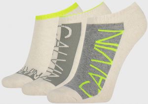 3 PACK dámskych ponožiek Calvin Klein Nola béžové