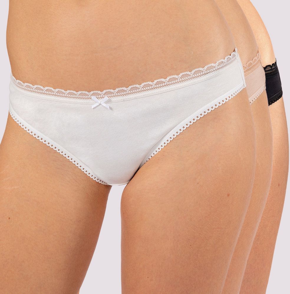 3 PACK klasických nohavičiek Naomi