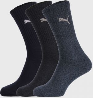 3 PACK tmavo modrých ponožiek Puma Sport