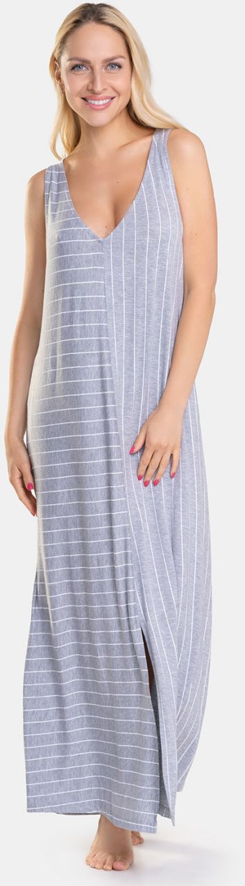 Dámska nočná košeľa DKNY Grey Stripe