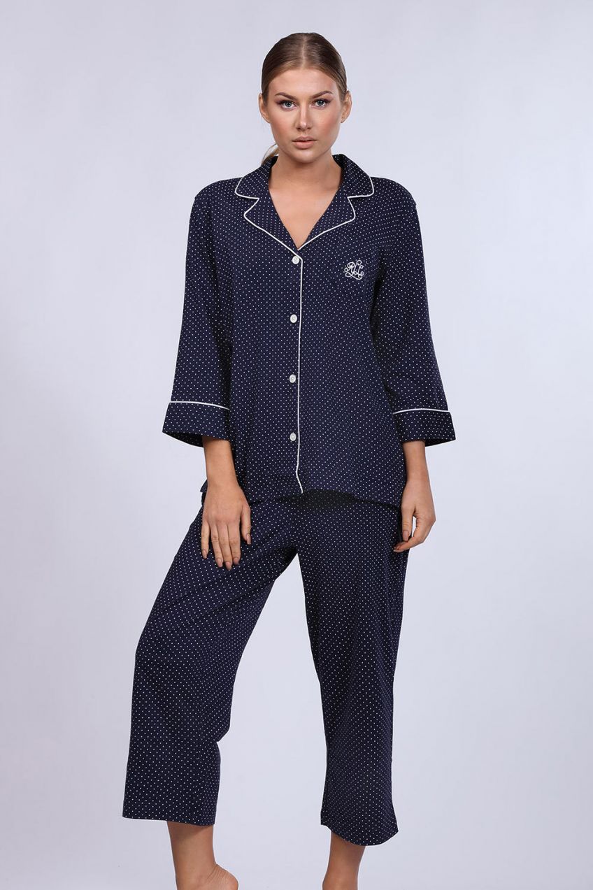 Dámske pyžamo Ralph Lauren Navy Dot