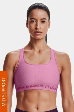 Ružová športová podprsenka Under Armour Crossback Heather