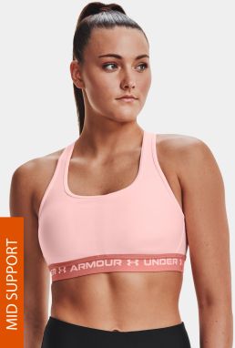 Ružová športová podprsenka Under Armour Crossback Mid