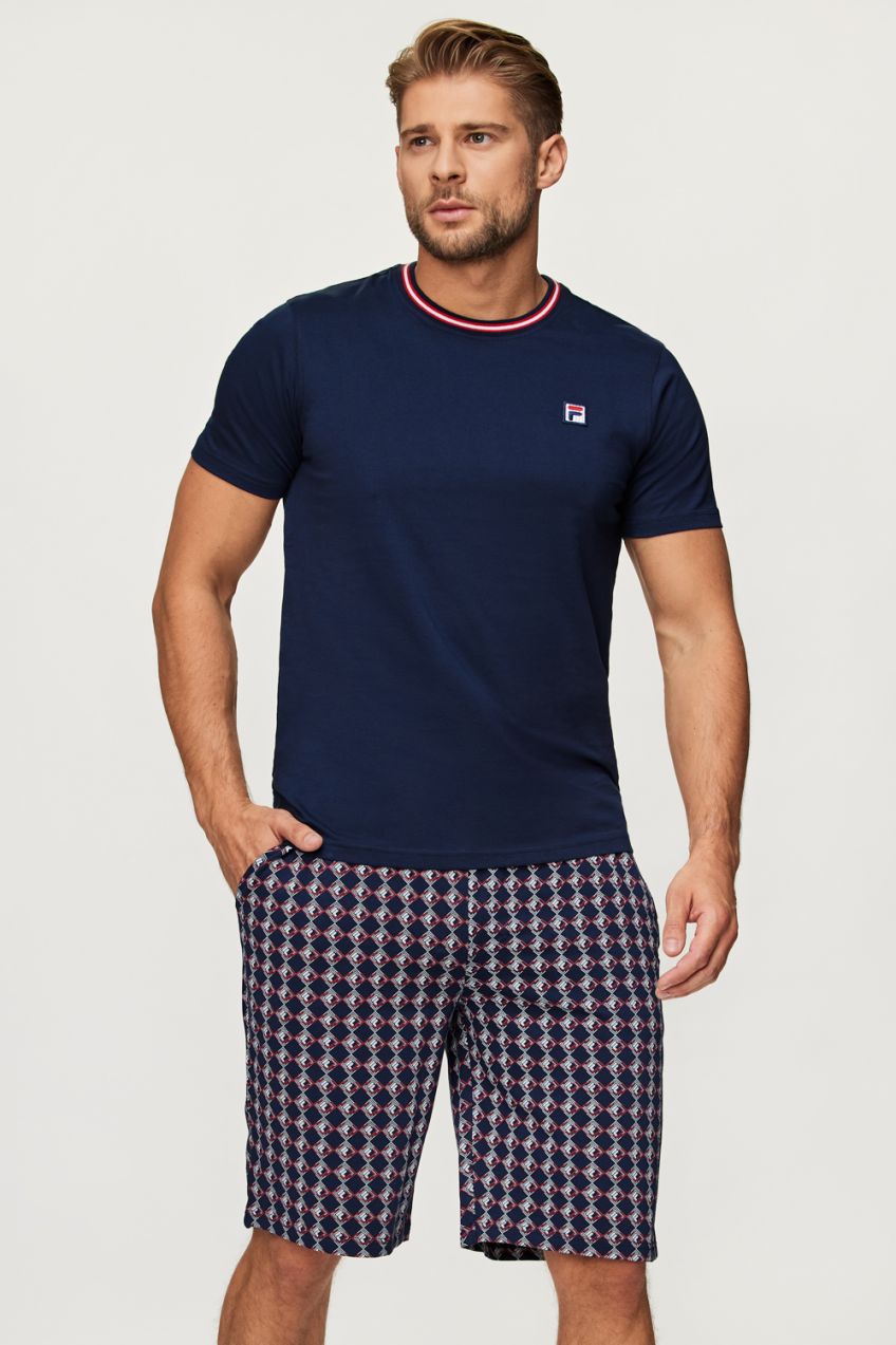 Tmavomodré pyžamo FILA French Terry