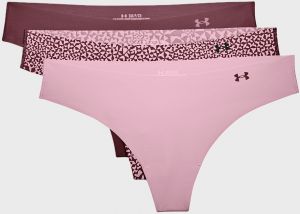 3 PACK športových nohavičiek Under Armour Thong ružové