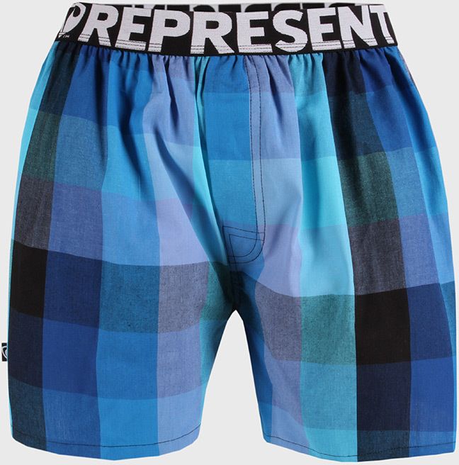 Modré kockované trenírky Represent Classic Mike