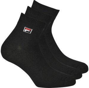 3 PACK čiernych členkových ponožiek FILA