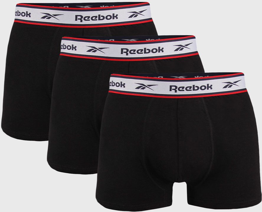 3 PACK čiernych boxeriek Reebok Basic