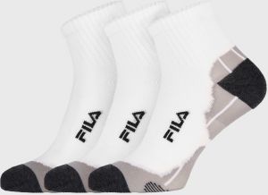 3 PACK bielych ponožiek FILA Multisport
