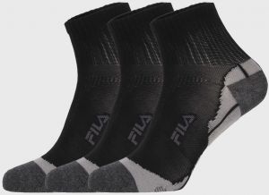 3 PACK čiernych ponožiek FILA Multisport