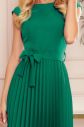 Zelené midi šaty so skladanou sukňou galéria
