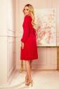Červené krátke šaty so skladanou sukňou galéria