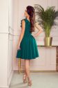 Zelené krátke šaty s volánikmi a áčkovou sukňou galéria