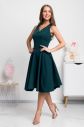 Smaragdové krátke šaty s áčkovou sukňou galéria