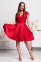 Červené krátke šaty s čipkou galéria