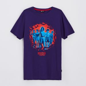 Cropp - Tričko Stranger Things - Purpurová
