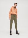 Cropp - Cargo joggery s retiazkou - Khaki galéria