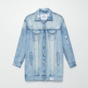 Cropp - Oversize denimová bunda - Modrá