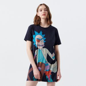 Cropp - Tričkové šaty Rick and Morty - Šedá