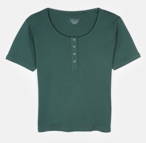 GATE Základné basic tričko s gombíkmi plus size