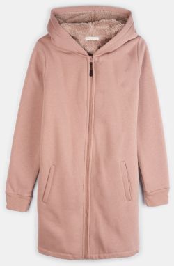 GATE Dlhá zateplená mikina na zips s kapucňou dámska