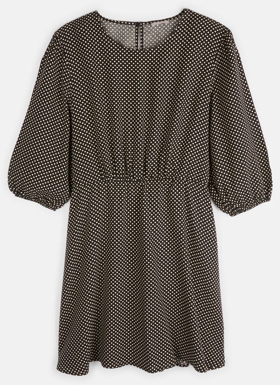 GATE Bodkované viskózové šaty plus size