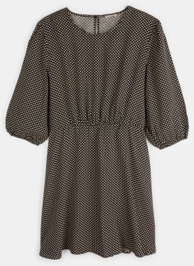 GATE Bodkované viskózové šaty plus size