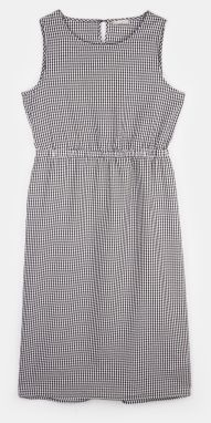 GATE Kockované šaty s vreckami plus size