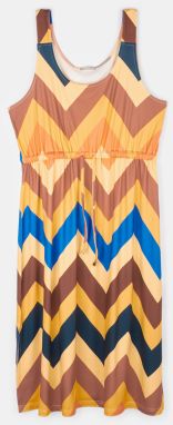 GATE Vzorované dámske maxi šaty plus size