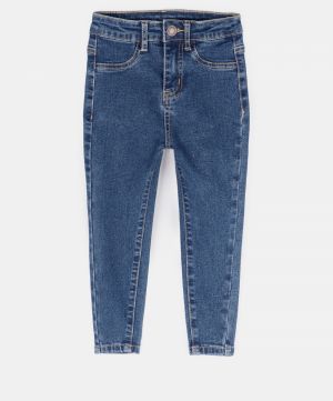 GATE Základné elastické skinny jeansy s vysokým pásom