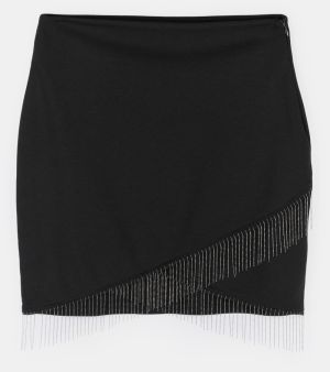 GATE Mini sukňa s metalickými strapcami