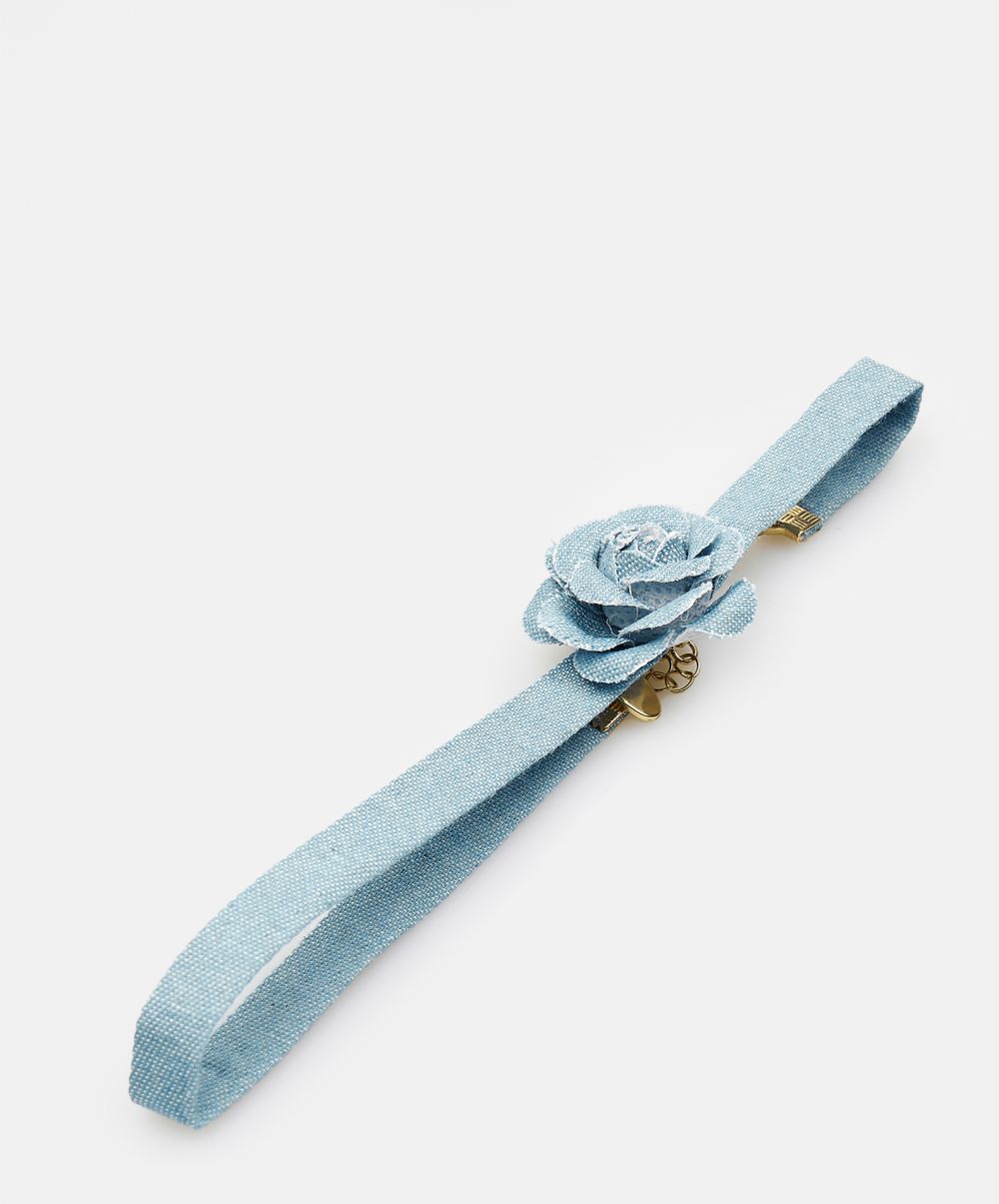 GATE Zdobený denimový choker